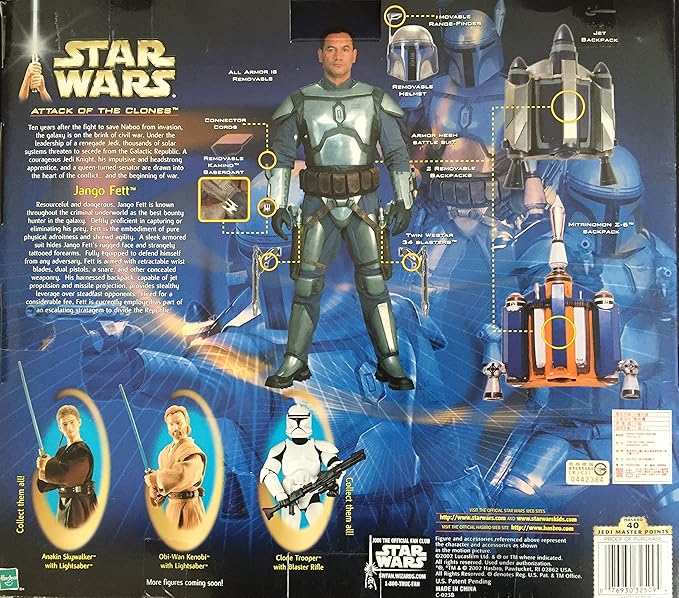 HASBRO (ACTION FIGURE) JANGO FETT / WITH MISSLE LAUNCHING BACKPACK 12