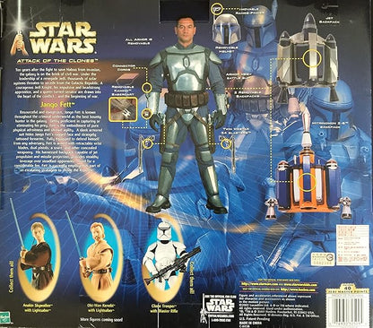 HASBRO (ACTION FIGURE) JANGO FETT / WITH MISSLE LAUNCHING BACKPACK 12