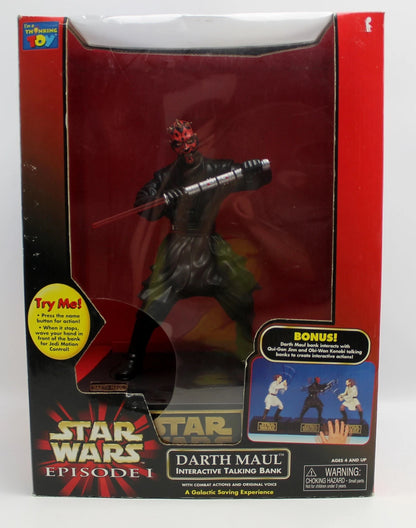 Thinking Toy Star Wars Episode 1 Phantom Menace Darth Maul Interactive Talking Coin Bank